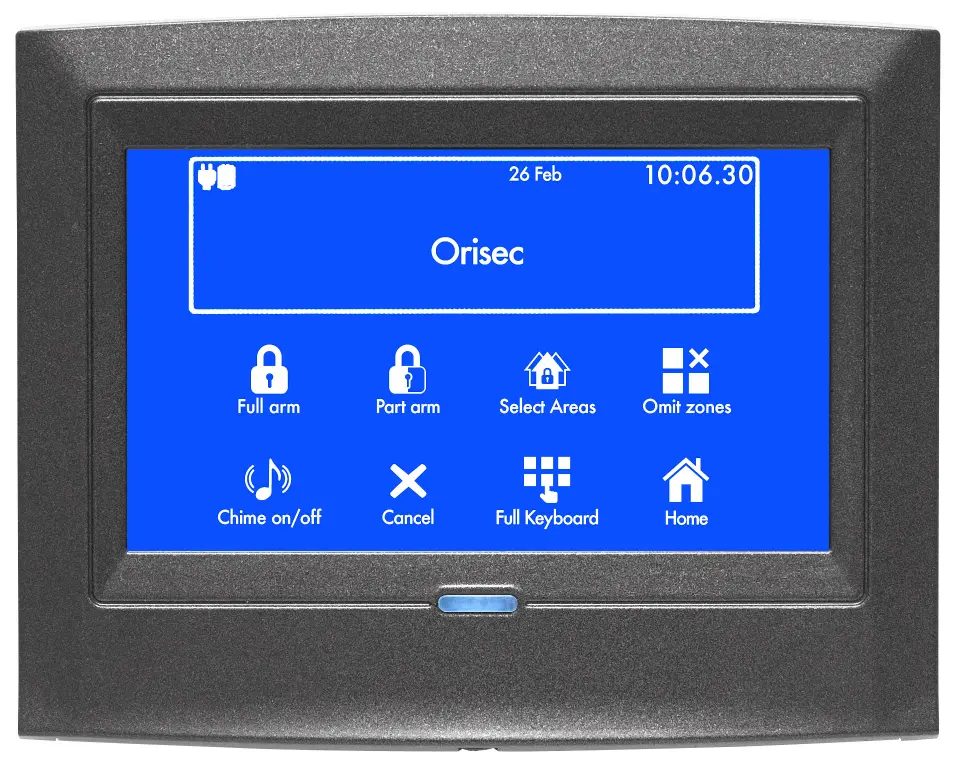 Modern Alarm Control Panel Installed In Newcastle